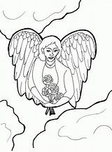 Male Guardian Angel Coloring Page  Home sketch template