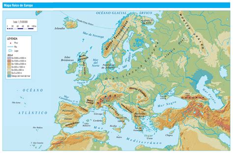 Mapa físico de europa | SOPA