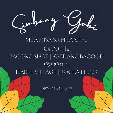 “Simbang-gabi simula ng Pasko Sa puso ng bawat Pilipino.” Ito ay mula ...