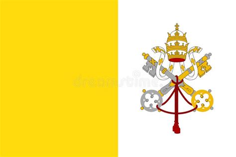 Papal State Historical Flag and Crest, Vatican City Stock Vector ...