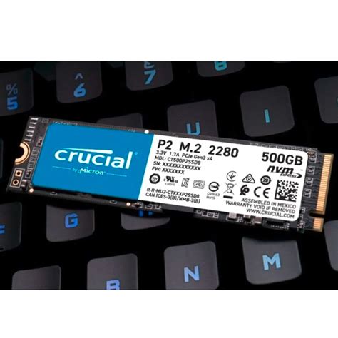 Crucial P2 500GB 3D Nand NVME PCIe M.2 SSD, Techinn