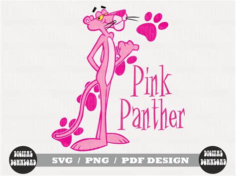 Pink Panther Svg Character Svg Cartoon Svg Cartoon Clipart - Etsy