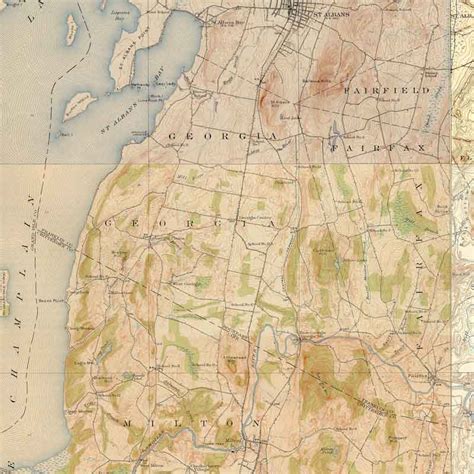 Georgia VT 1915-1916 USGS Old Topo Map - Town Composite - OLD MAPS