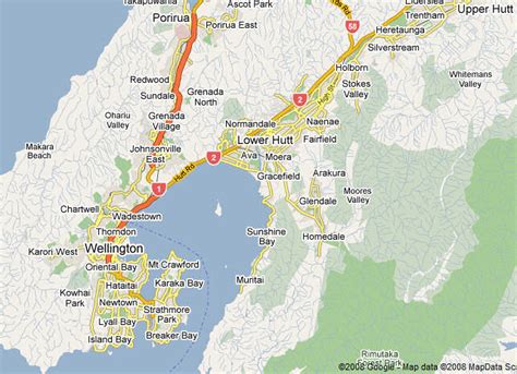 Wellington Map - New Zealand