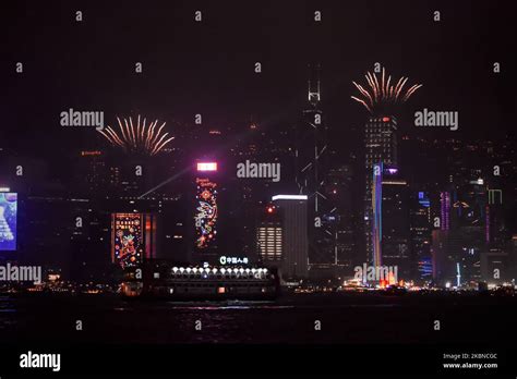 Hong Kong new year fireworks Stock Photo - Alamy