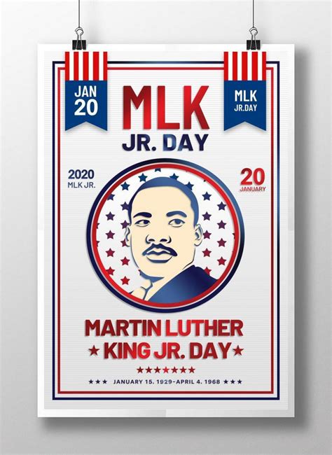 Martin luther king day poster design template image_picture free ...