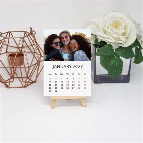 2023 Personalized Mini Desk Calendar With Easel 2023 Photo - Etsy UK in ...