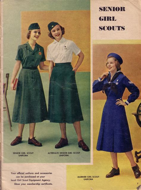 Senior Girl Scout uniforms, 1953. #vintage #1950s #GSUSA | Girl scout uniform, Scout uniform ...