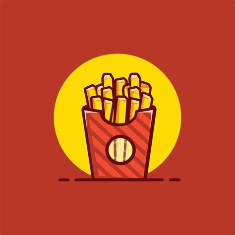 Vector Fries | Food illustration design, Graphic design logo, Food logo ...