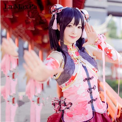 La MaxPa lovelive love live cheongsam dress Awakening Nico Yazawa cosplay japanese anime costume ...