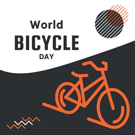 a poster of World Bicycle Day 23981725 Vector Art at Vecteezy