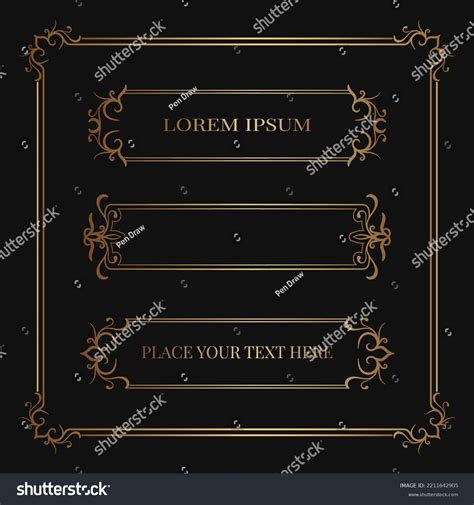 Vintage Frames Border Vector Set Stock Vector (Royalty Free) 2211642905 | Shutterstock