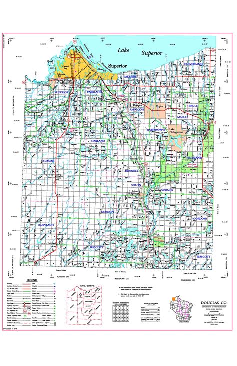 Douglas County Wi Map - Alanna Leontyne