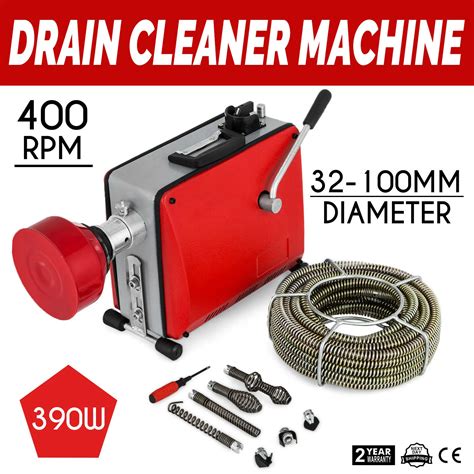 Electric Drain Cleaning Machine 220v 390w / 400w Pipe Dredging Machine High Pressure Washer ...