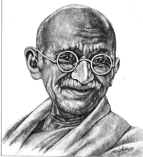 Gandhiji Sketch at PaintingValley.com | Explore collection of Gandhiji ...