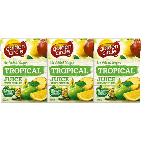 Calories in Golden Circle Fruit Juice Box Poppers Tropical Juice No ...