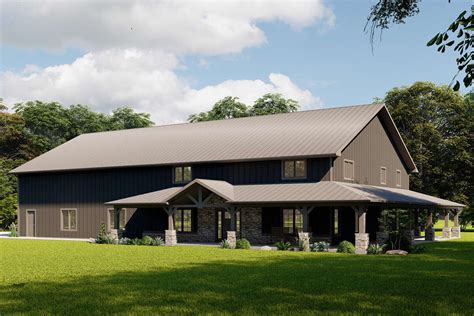 Barn Plan: 3,164 Square Feet, 3 Bedrooms, 3 Bathrooms - 5032-00159