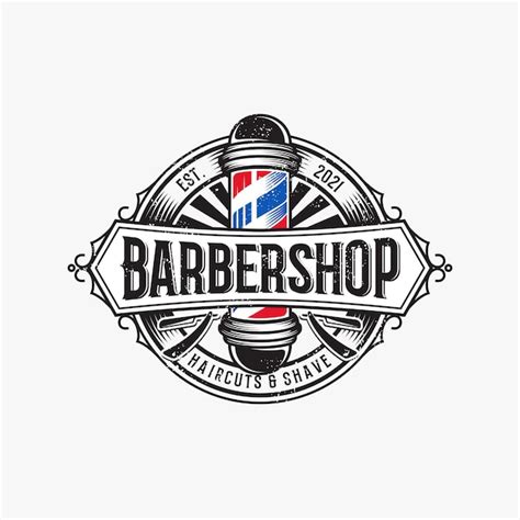 Premium Vector | Barber shop vintage logo design illustration