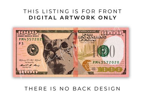 Printable 1000 Dollar Bill Prop 1000 Dollar Bill 1000 - Etsy UK