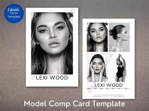 Model Comp Card Modeling Comp Cardmodel Comp Card - Etsy