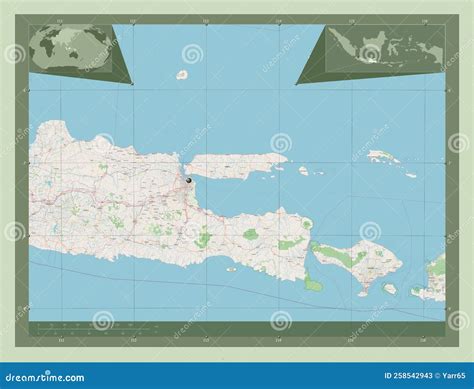 Jawa Timur, Indonesia. OSM. Capital Stock Illustration - Illustration ...