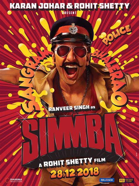 Simmba Movie First Look, Poster, Latest Images & Wallpapers - Ranveer Singh