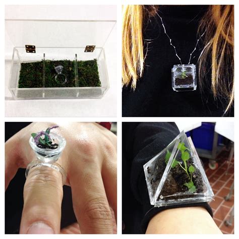 - Laser cut plexiglass jewelry that holds living...