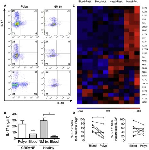 A T H 17 signature characterizes CD4 1 T cells of the healthy nasal... | Download Scientific Diagram