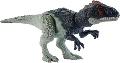 JURASSIC WORLD Wild Roar Eocarcharia - Medium Dinosaur Toy Figure with Roar Sounds, Specific ...