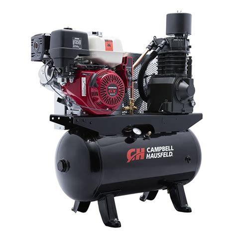 Air Compressor, 30-Gallon Horizontal Two-Stage 26.1CFM GX390 Honda ...