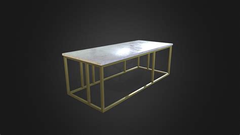Marbel & Brass Coffee Table - Download Free 3D model by Raphael ...