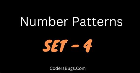 Number patterns set 4 - CodersBugs.Com