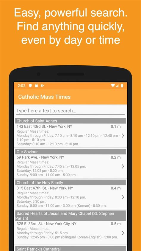 Catholic Mass Times for Android - Download