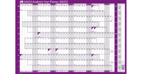 Sasco Unmounted Academic Wall Planner 2022-2023 | NOBO