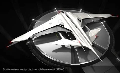 STS A01 Amphibian Jet: An Experimental Sci-Fi Concept Aircraft by Rene Gabrielli - Tuvie