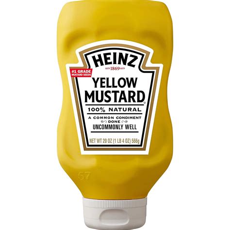 Heinz Yellow Mustard , 20 oz Bottles (Pack of 12) - Walmart.com