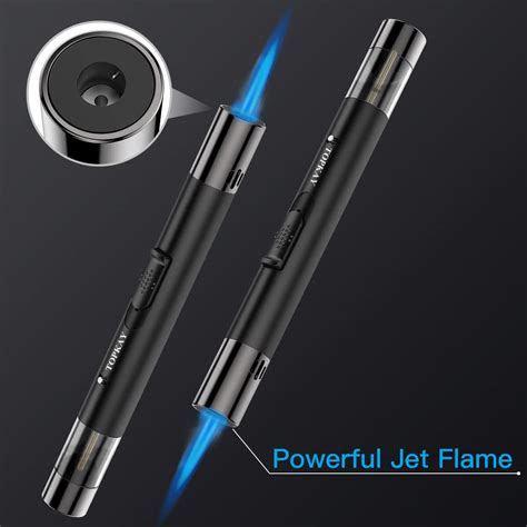 Buy Torch Lighters, 2 Pack, Butane Lighter, Adjustable Jet Flame Pen ...