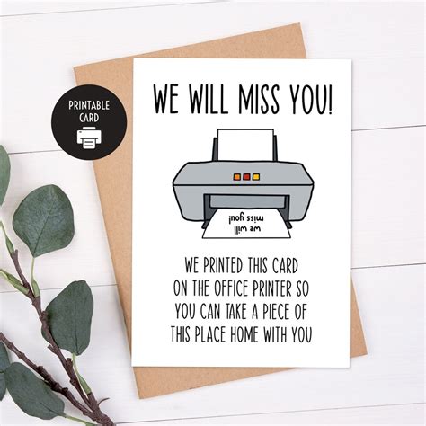 Printable Going Away Card for Coworker or Boss, Funny Going Away Gift, Printable Card, 5x7 Card ...