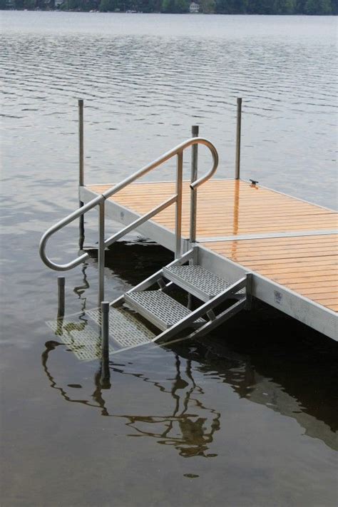 Photo Gallery: Aluminum Dock Stairs - Boat Docks | House boat, Lakefront living, Lake dock