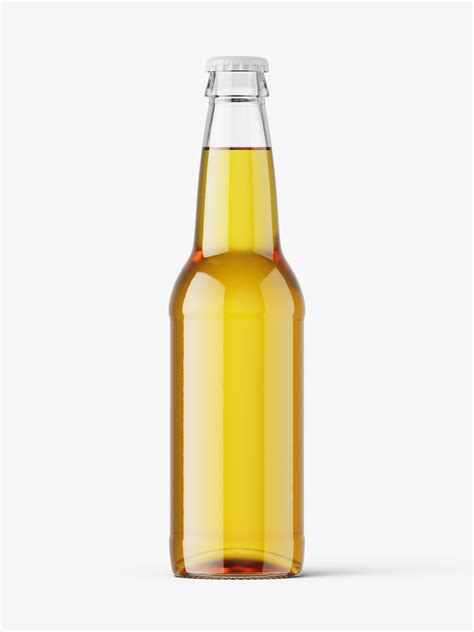 Clear beer bottle mockup - Smarty Mockups