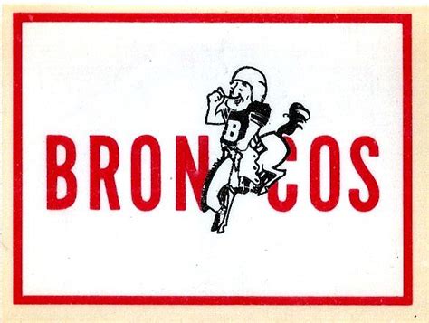 1960 AFL Team Logo Decal - Denver Broncos | American football league, Afl, American football