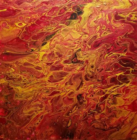 Abstract Fire Paint Pour - Living Art by Brenda | Fire painting, Painting, Pencil photo