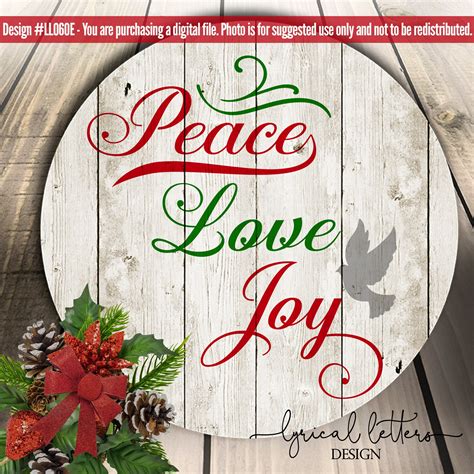 Peace Love Joy Christmas SVG Cut File LL060E (118512) | Cut Files | Design Bundles