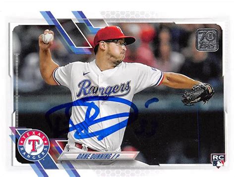 Dane Dunning autographed baseball card (Texas Rangers) 2021 Topps #US14 ...