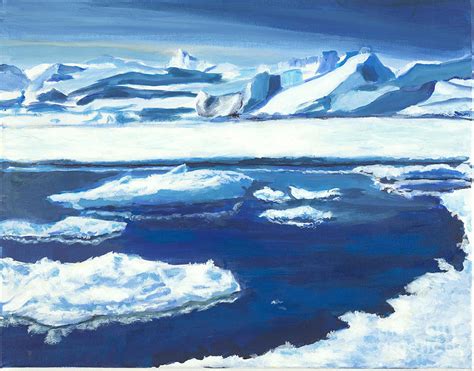 Melting Sea Ice Painting by Ellie Gilpatrick | Fine Art America