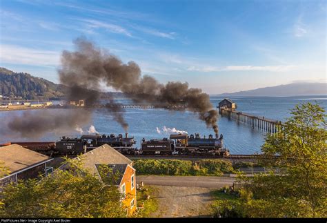 Oregon Coast Scenic Railroad Steam 2-8-2 at Garibaldi, Oregon