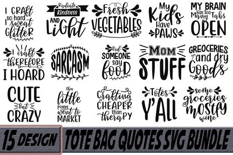 Tote Bag Quotes Designs Bundle Graphic by MK Graphics · Creative Fabrica