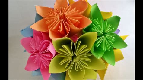 Origami Bouquet Of Flowers Tutorial - teachcreativa.com