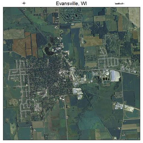 Aerial Photography Map of Evansville, WI Wisconsin