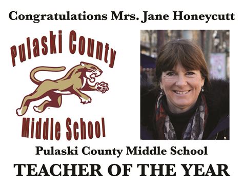 Honeycutt named Teacher of the Year at PCMS | Pulaski County Middle School